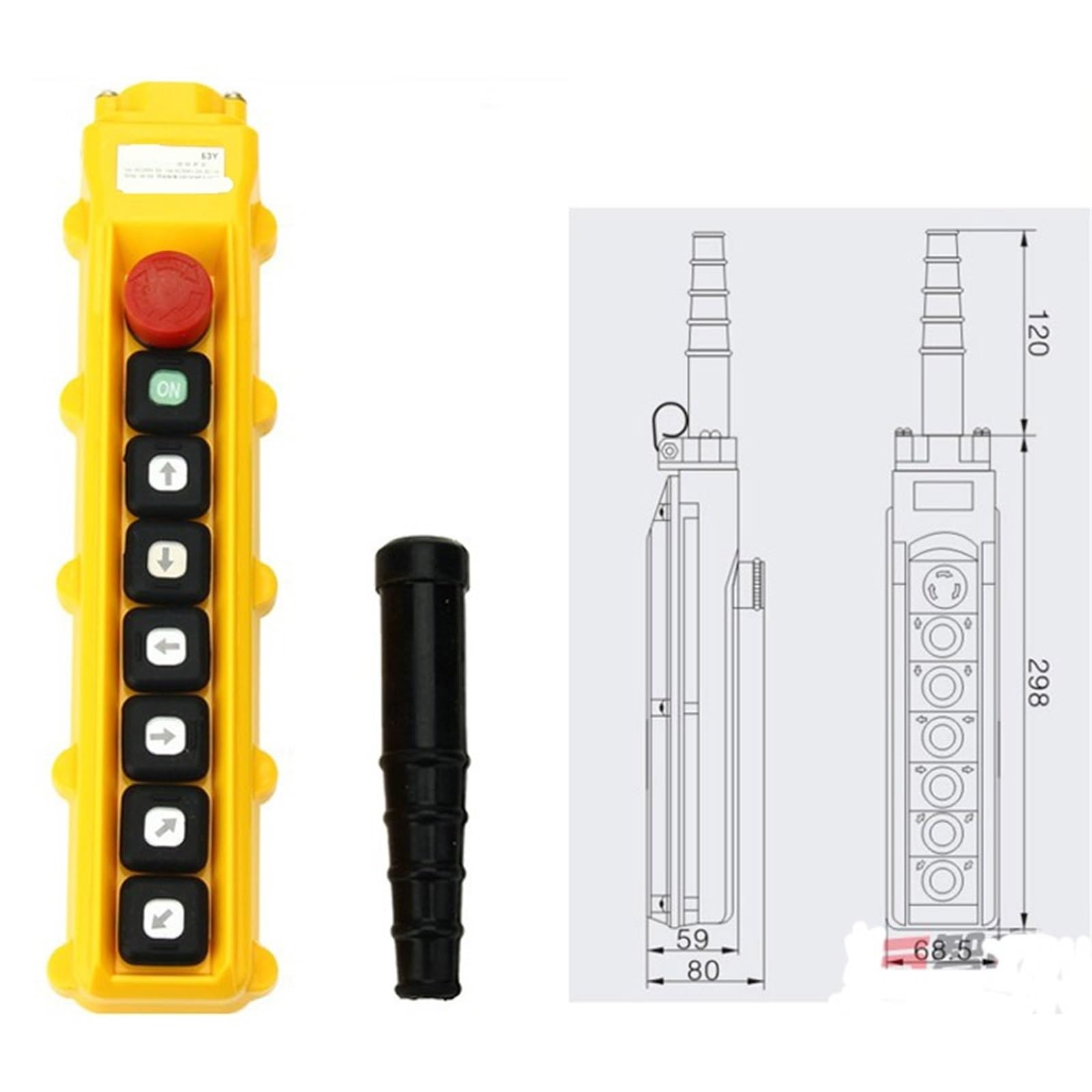 61Y 62Y 63Y 64Y Pulsador de interruptor elevación doble velocidad simple | 61Y 62Y 63Y 64Y Single Double Speeds Hoist Switch Push Button