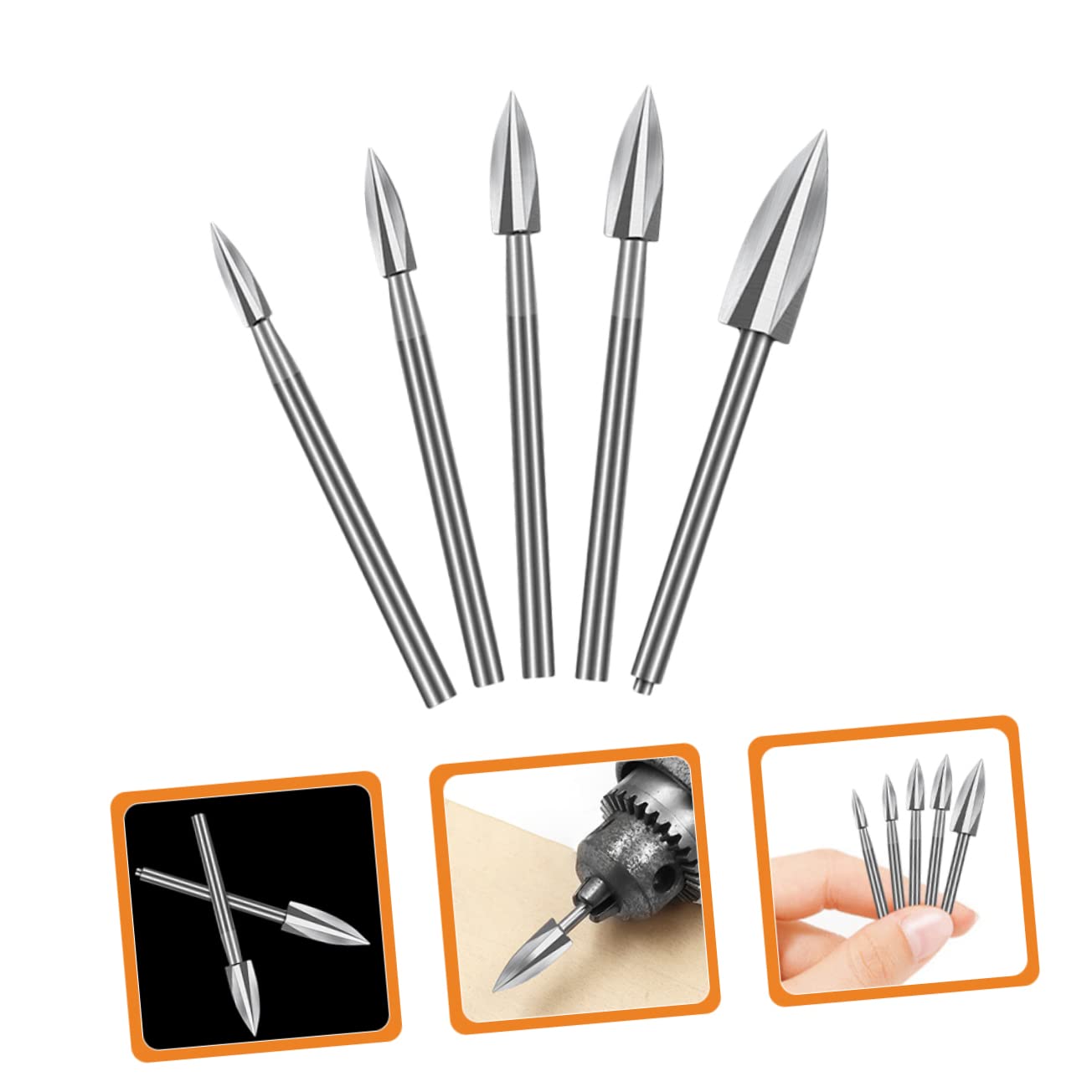 HOMSFOU 20piezas Brocas Para Madera De De Tallado y Fresado Bits De Alta Para Carpintería y Bricolaje