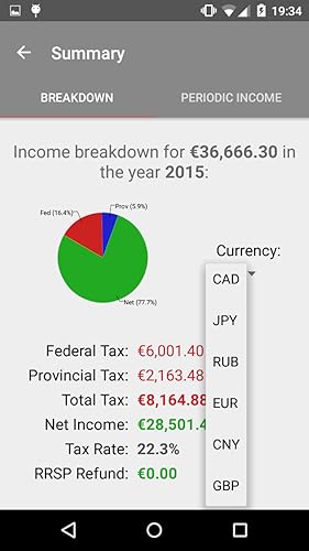 Canadian Net Income Calculator