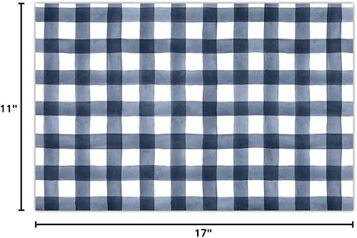 Miniatura 4 de Manteles individuales de color azul marino a cuadros con estampado de papel a cuadros bohemios para exteriores, despedida de soltera, 25 unidades,
