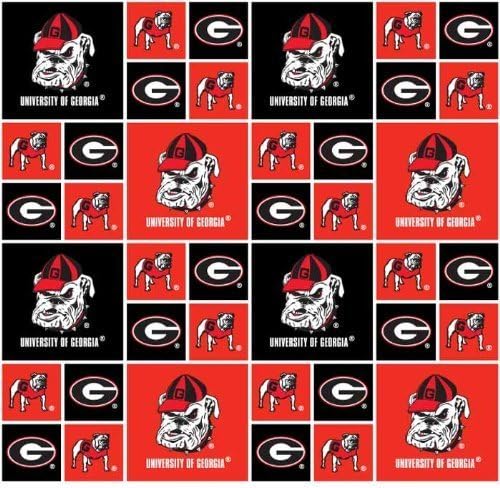 University of Georgia Bulldogs Cotton FABRIC-100% COTTONGEORGIA Bulldogs FABR.