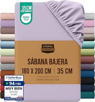 Utopia Bedding Fitted Sheet 180x200 - Lavender