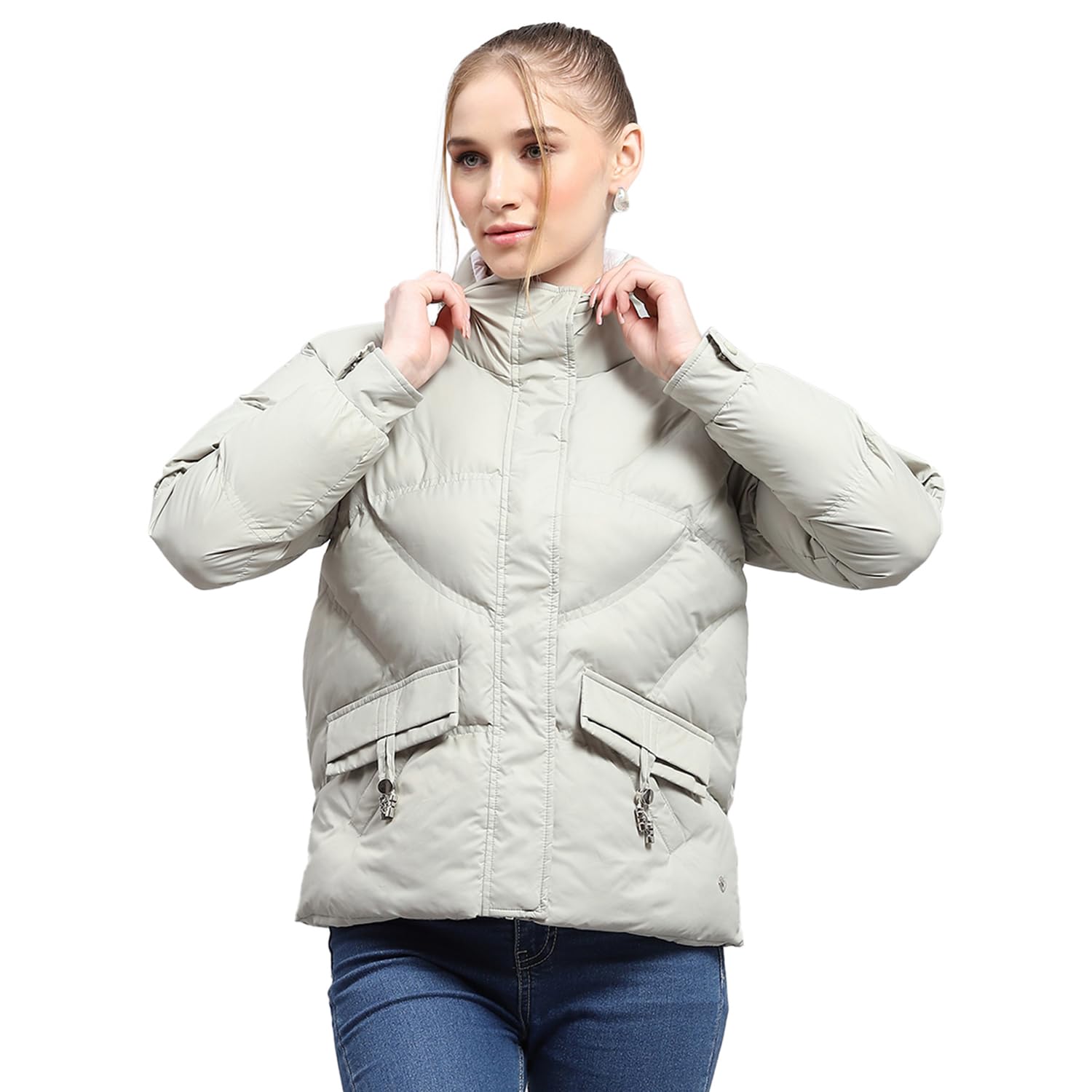 monte carlo Womens Solid Mock Neck Full Sleeve Jacket (224067449)-picture-28