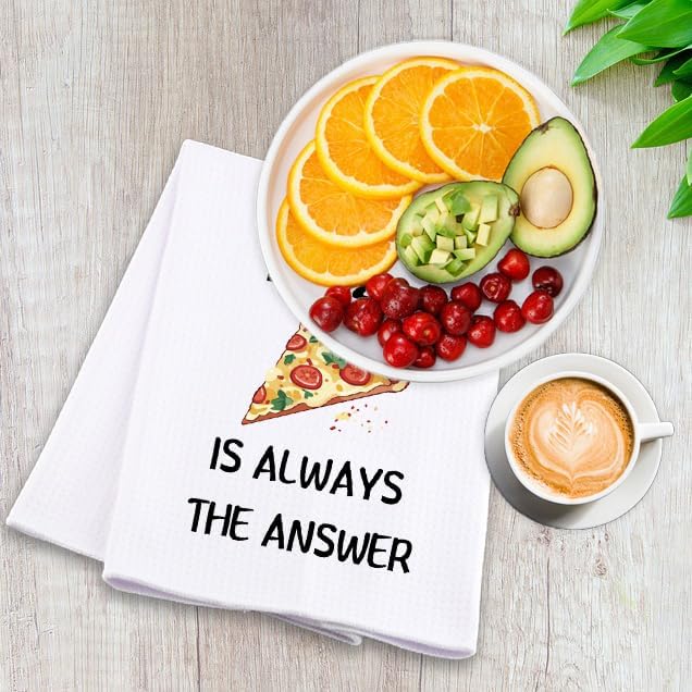 Funny Pizza Gift Pizzas Themed Towel Pizzeria Gift Pizza is Always The Answer Kitchen Towel Italian Food Lover Gifts - Image 6
