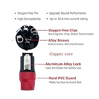 Vista 3 de Speak on Paquete de 2 cables de altavoz profesional Speakon a Speakon macho calibre de bloqueo de cable de audio profesional de 12 AWG con conector