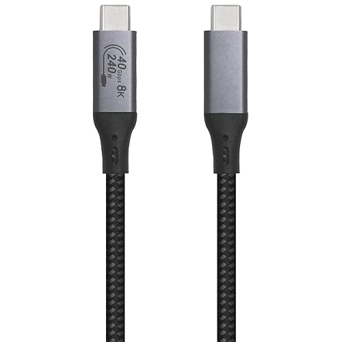 Miniatura 4 de VEBNER Cable USB4 de 3 pies compatible con Thunderbolt 3, Thunderbolt 4 y USB-C, compatible con pantalla HD de 8K, transferencia de datos de 40