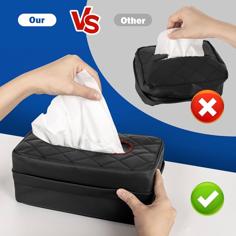 JNNJ Car Tissue Box Holder, Tissue Case For The Back Seat, Tissue Box