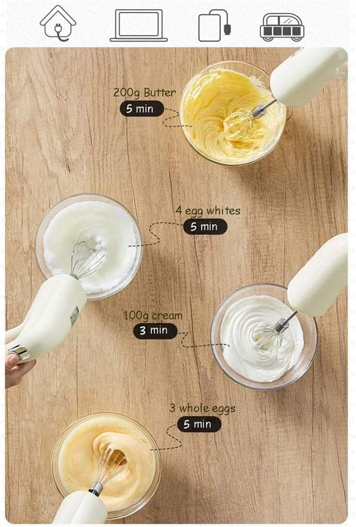 5 Speed Handheld Dough Mixer Electric Whisk Egg Beater Food Blender Multifunctional Food Processor Electric Kitchen Mixer