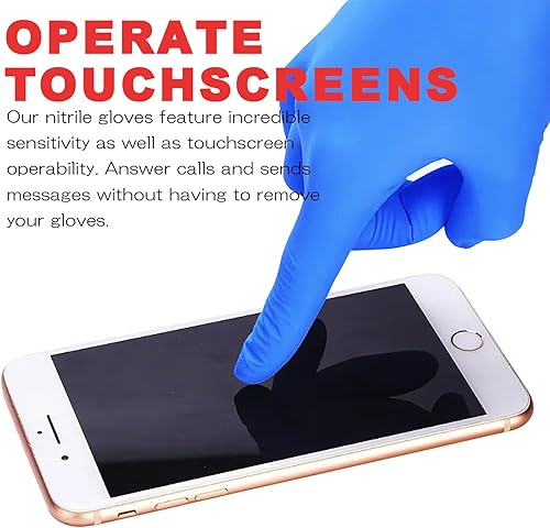 Miniatura 7 de SANYU Nitrile Gloves, Powder-Free, Latex-Free, Non-Sterile, Food Safe, Disposable Gloves for Household, Heavy Duty, 4 Mil