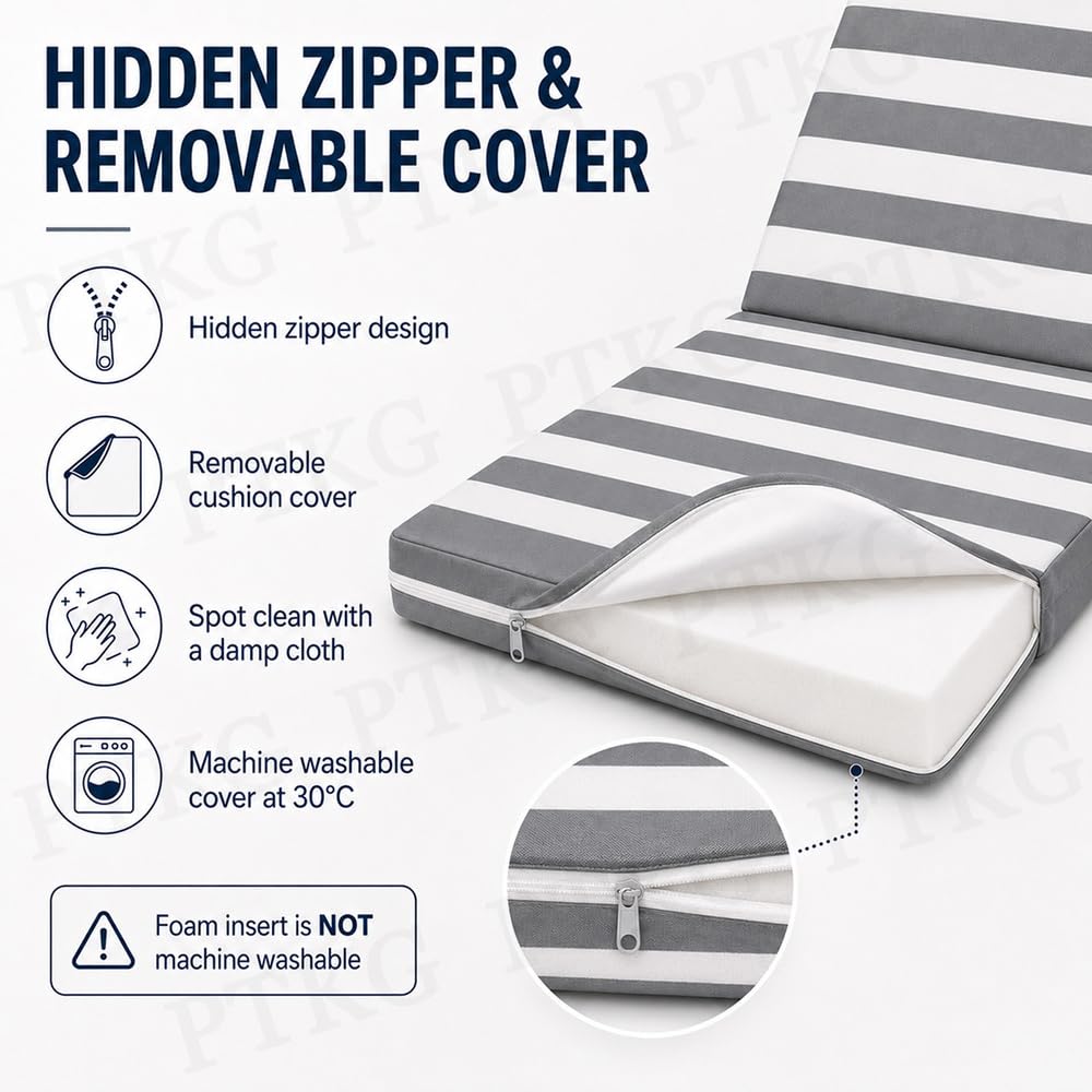 Coussin de Transat Exterieur Confortable Matelas pour Transat