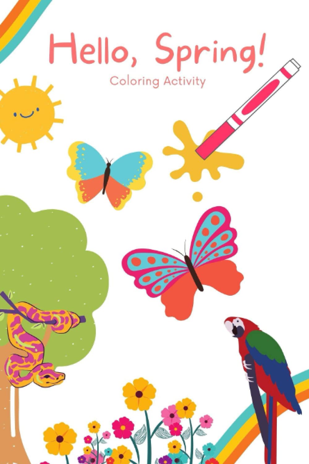 helloo spring: coloring activities