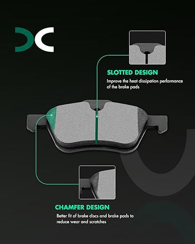 Miniatura 10 de SCITOO Juego de pastillas de freno de disco delanteras y traseras de cerámica para Chrysler 200 Sebring, Dodge Avenger Caliber, Jeep Compass
