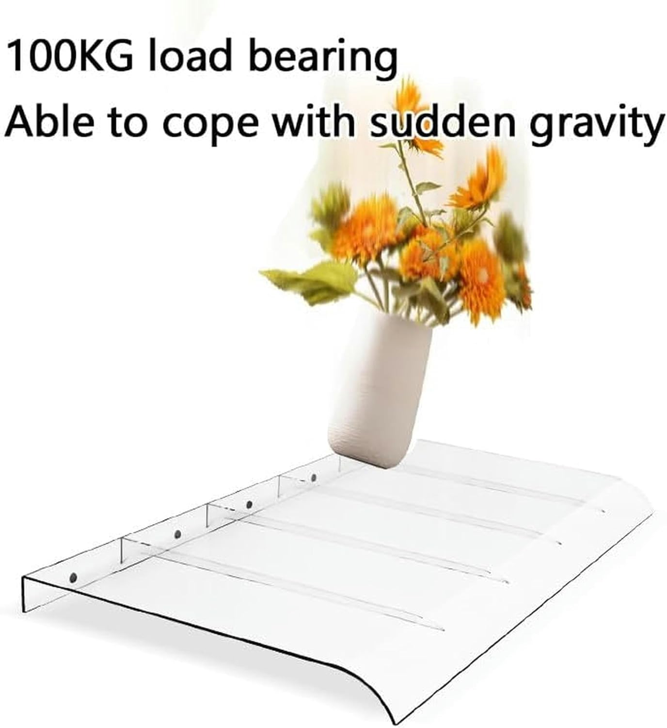 Window Awnings Exterior Door Canopy Awning, Rain Shelter Awning For Door Entrance UPF 50+ Outdoor Polycarbonate Cover Front Door Canopy, Uv Rain Snow Protection For Porch Garden(Color:Frosted,Size:40x