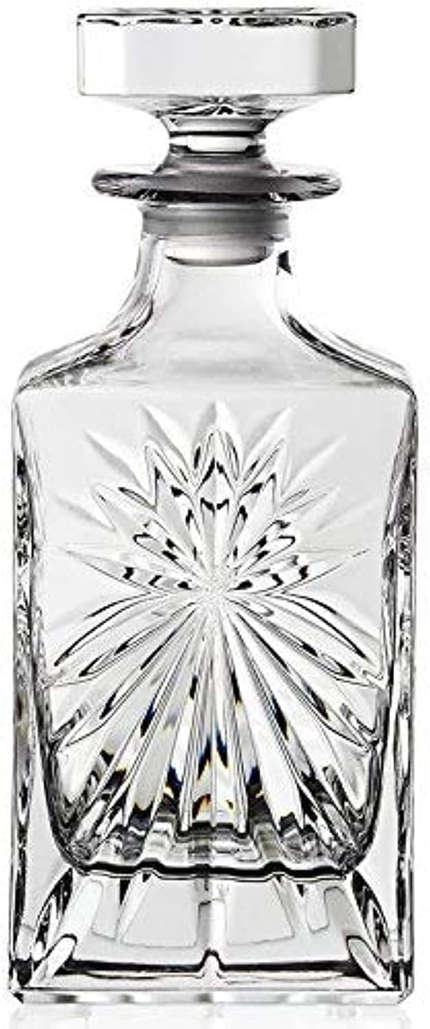 RCR Crystal Glassware Oasis Square Whisky / Wine Decanter,30oz