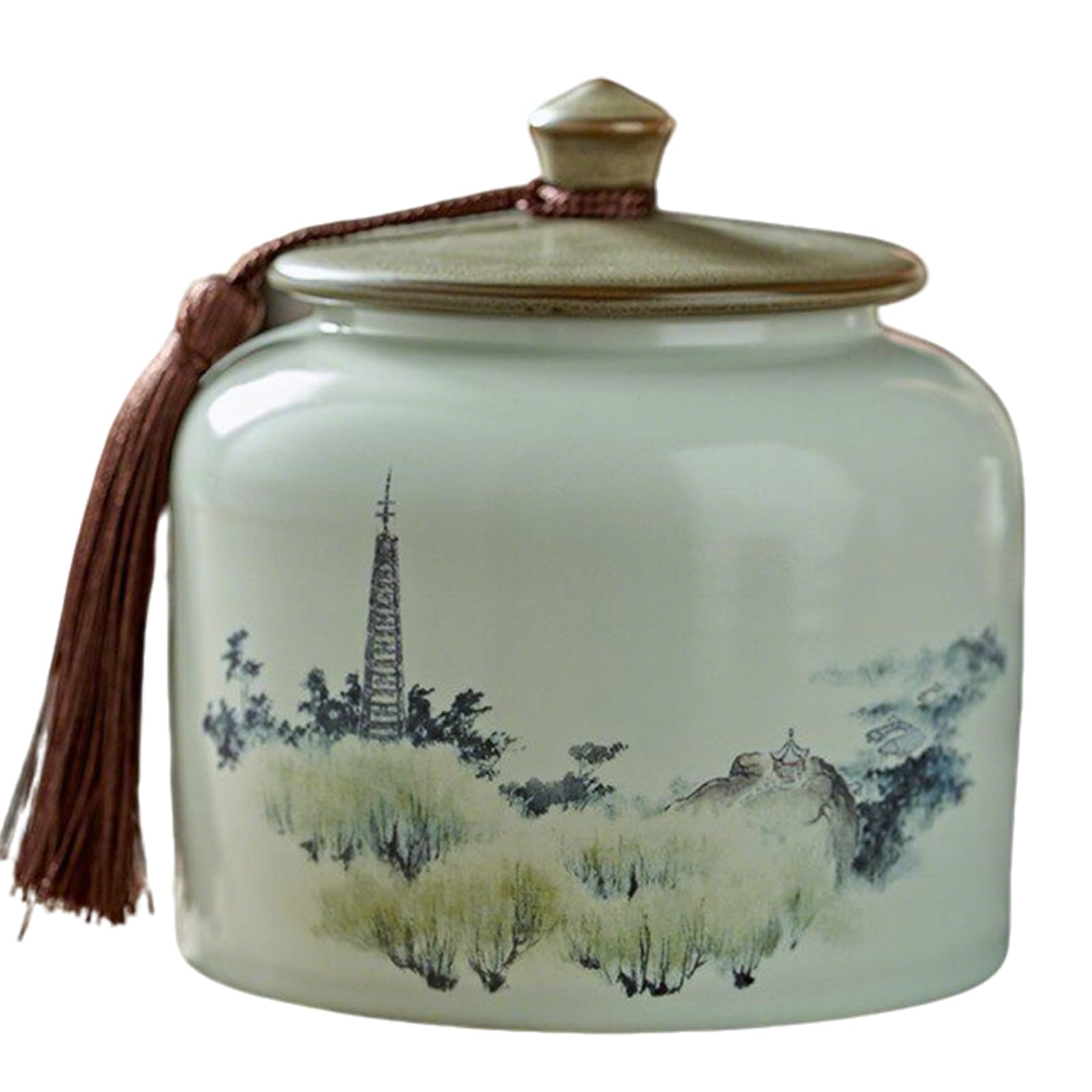 DQZRTUECA Ceramic Airtight Lid Tea Canister