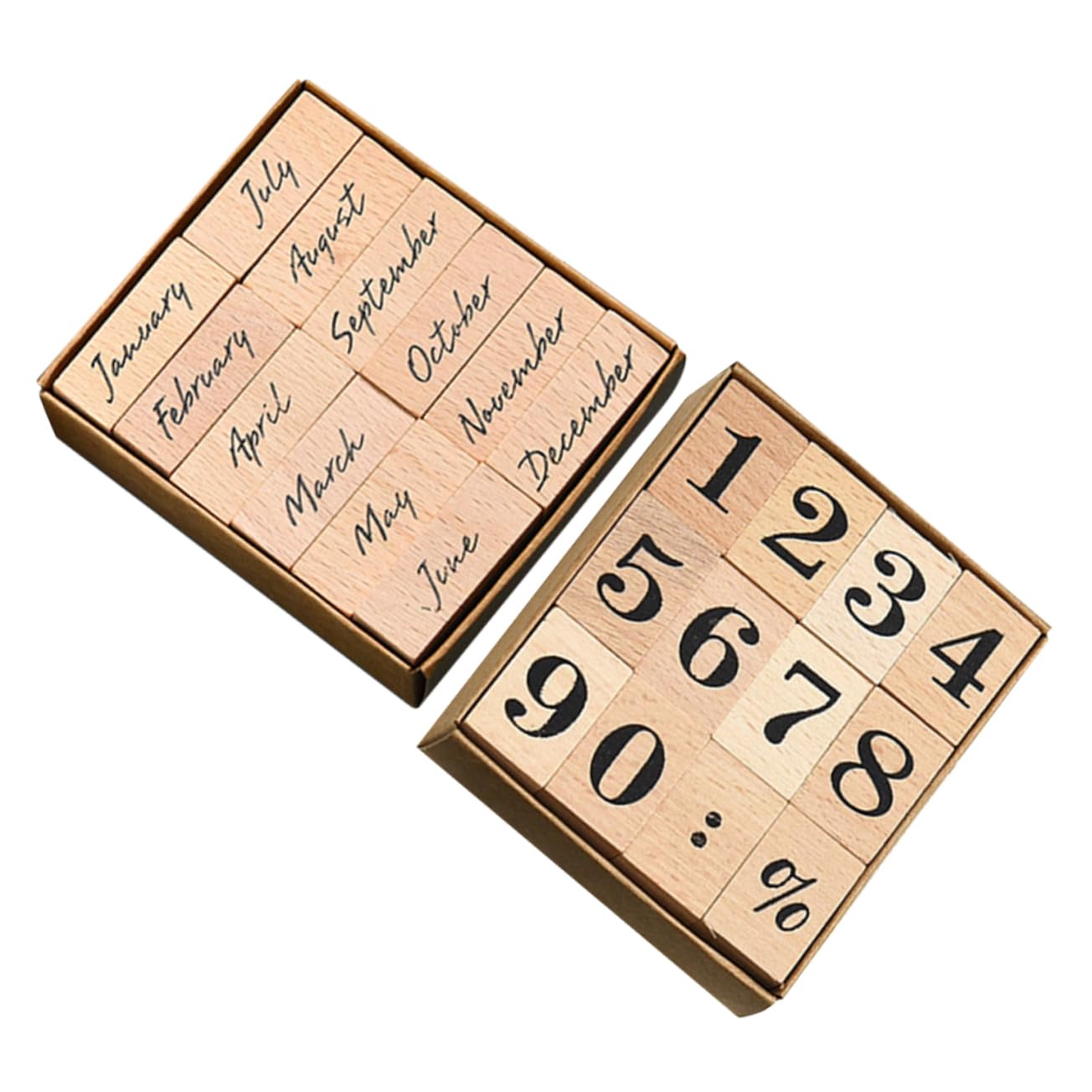 HOMSFOU 5 Sätze Hölzernes Siegel Selbst Pads Herstellung Stempeln Journaling Name Briefmarken Selber Machen Handwerk Briefmarken Sammelalbumstempel Holzstempel Stück * 5