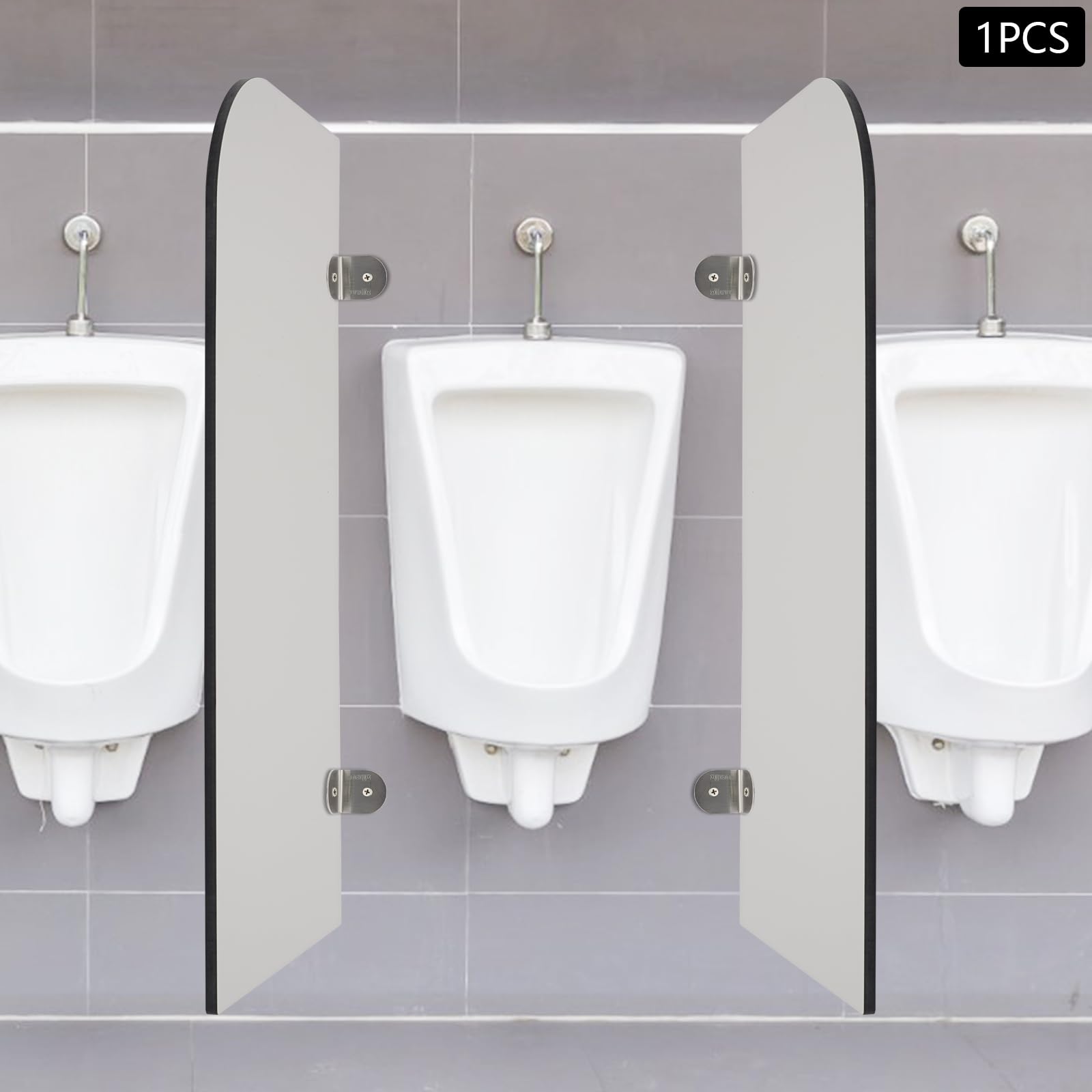 Urinal Separador De inodoro Montaje En Pared Para Hombres Urinario Privacidad Mampara De Ducha Ventanas Puertas Paredes Cines Centros Comerciales (Angulo Redondo)