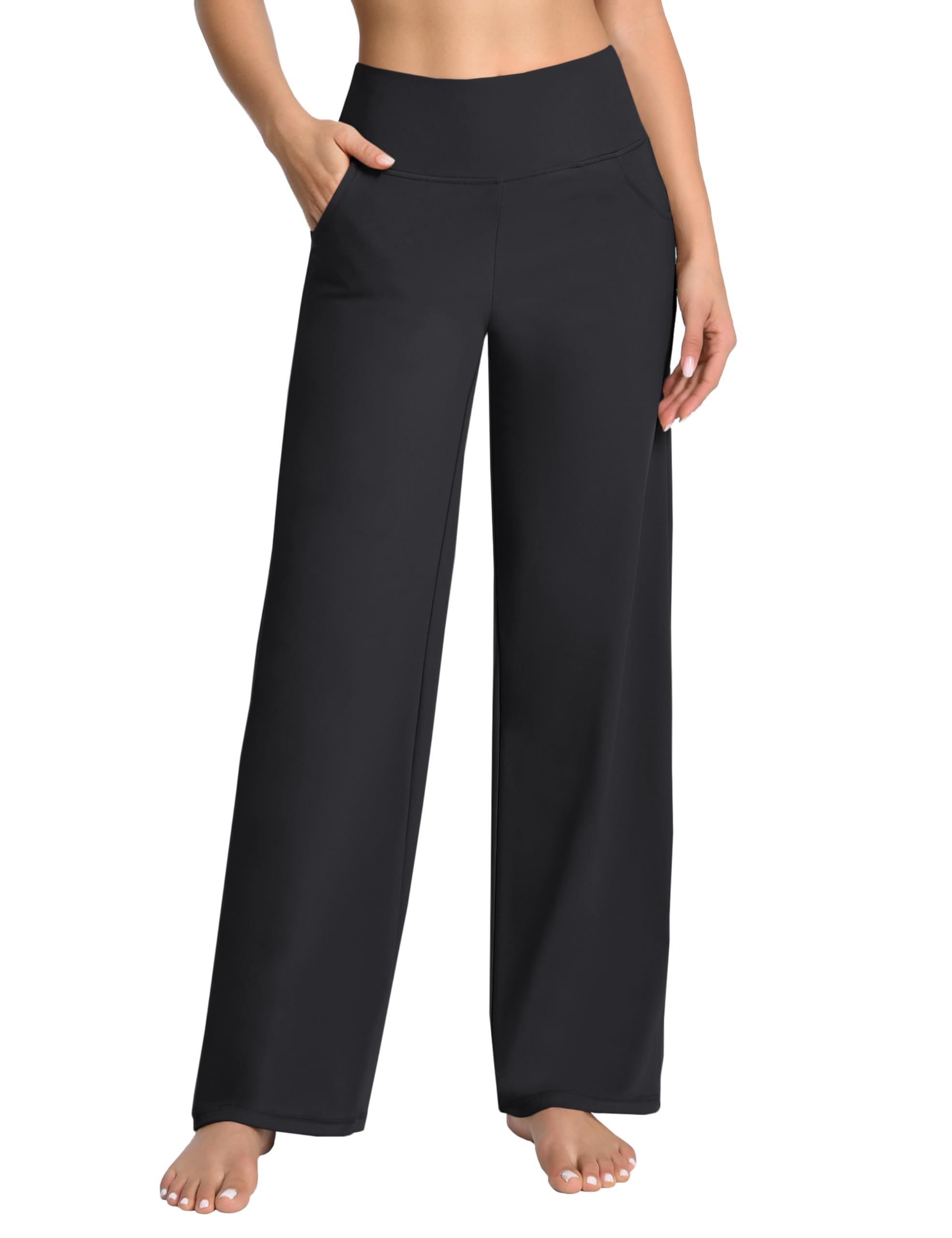 BUBBLELIME Women High Waist Wide Legs Yoga Pants Loose Sweatpants Pockets