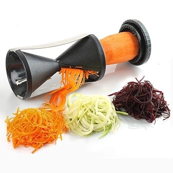 Divyog Veggetti Vegetable Noodle Cutter Slicer Sharpener Spiral Vegetables Grater Cutter (Multi Color)
