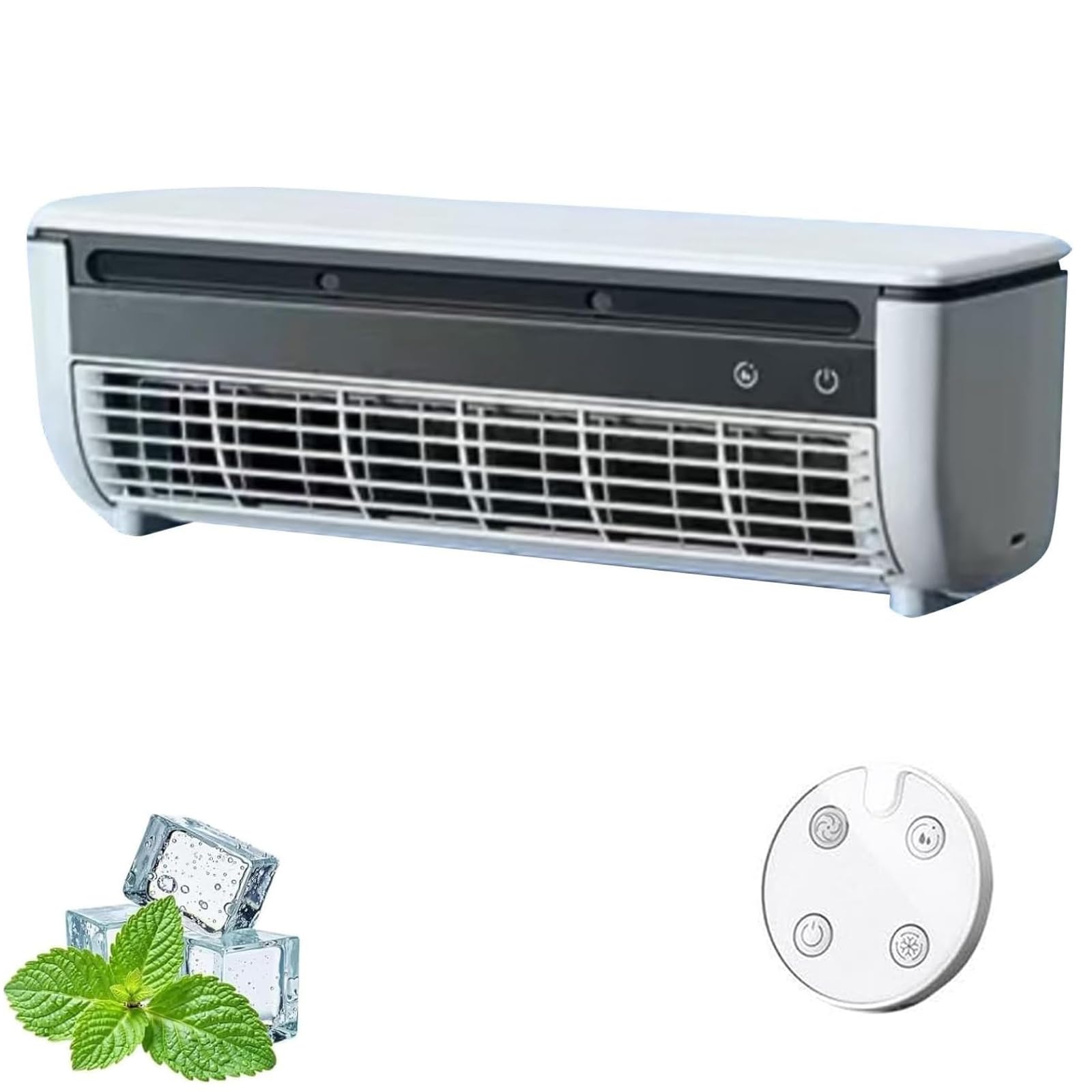 Aire Acondicionado de Pared para Cocina sin Necesidad de taladrar, Nuevo Aire Acondicionado inalámbrico, Mini Aire Acondicionado portátil de Pared para Cocina y Dormitorio (Blanco)