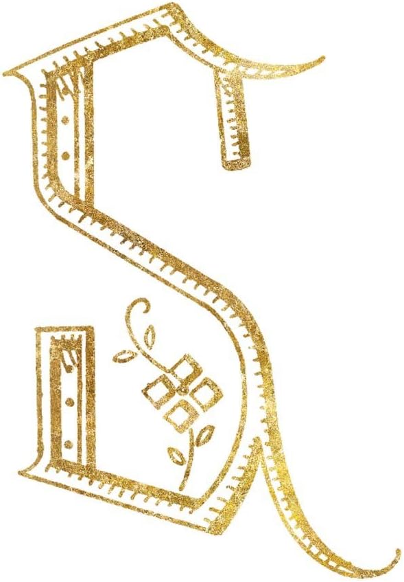French Sewing Letter S by Wild Apple Portfolio Art Print, 14 x 14 inches
