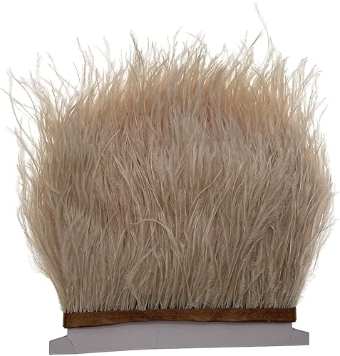 Miniatura 12 de Burgendy - Borde de flecos de plumas de avestruz de 2 yardas de 4 a 6 pulgadas de ancho para disfraces, costura, manualidades, decoración, Borgoña