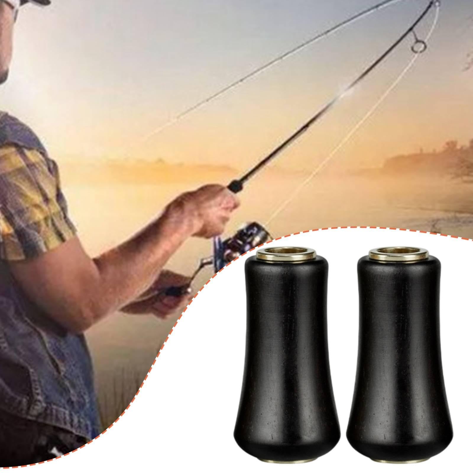 MERIGLARE 2 Pomos de de Carrete de Pesca de Repuesto, Pieza de Carrete DIY, Pomos de Potencia Antideslizantes de Madera para Carretes de Baitcasting de