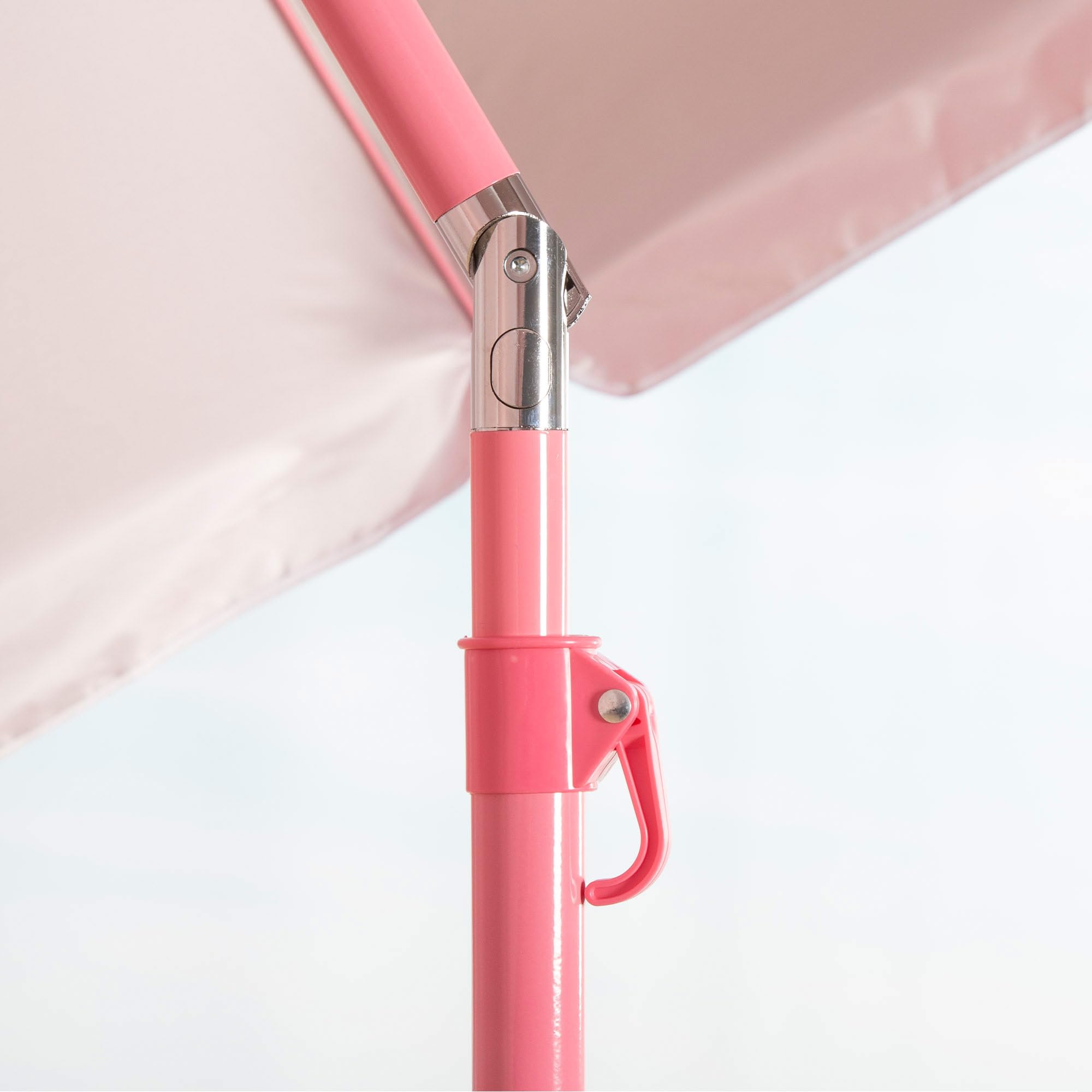 AKTIVE Beach 62484 Strandschirm, neigbar, D220 cm, Rosa, mit UV50-Schutz, 8 Rippen, Oxford-Material, belüftet, für den Außenbereich