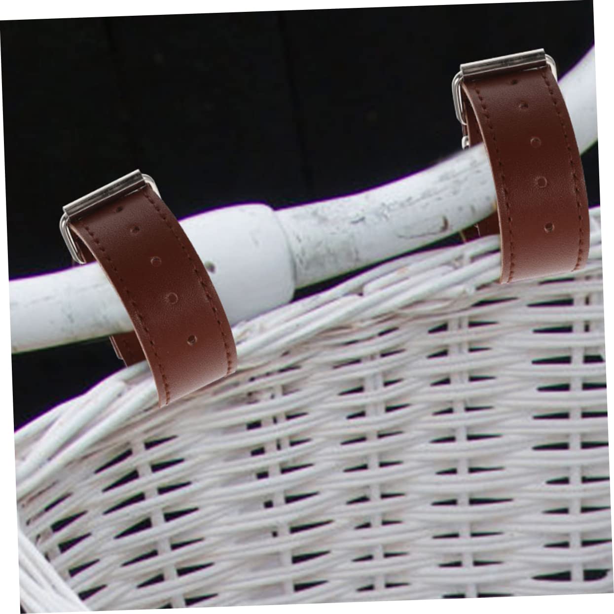 VICASKY 2Pairs Adjustable Bike Basket Straps for Detachable Front Container Straps for Scooters and Bikes Durable and Convenient Basket Straps