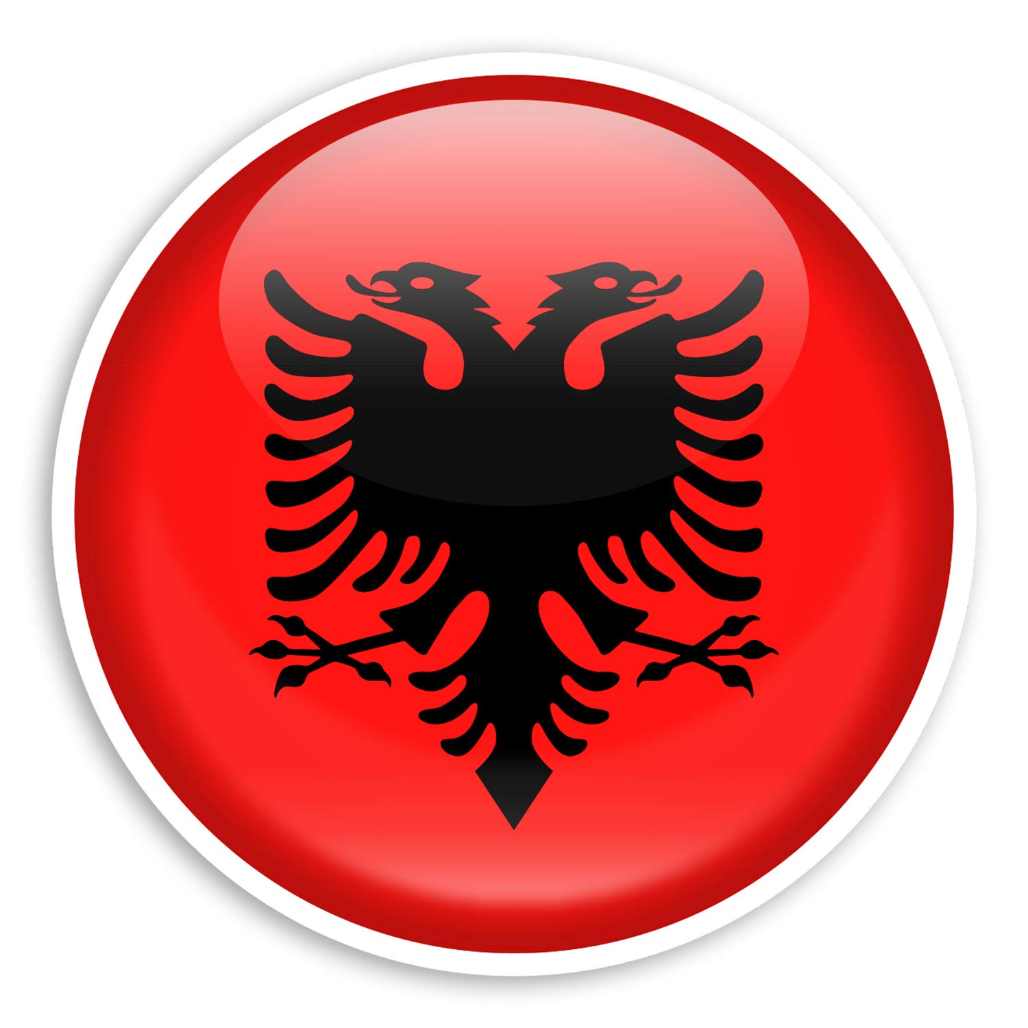 Destination Vinyl Ltd Multi 2 X 10Cm Albania Flag Vinyl Stickers - Albanian Travel Sticker #29197