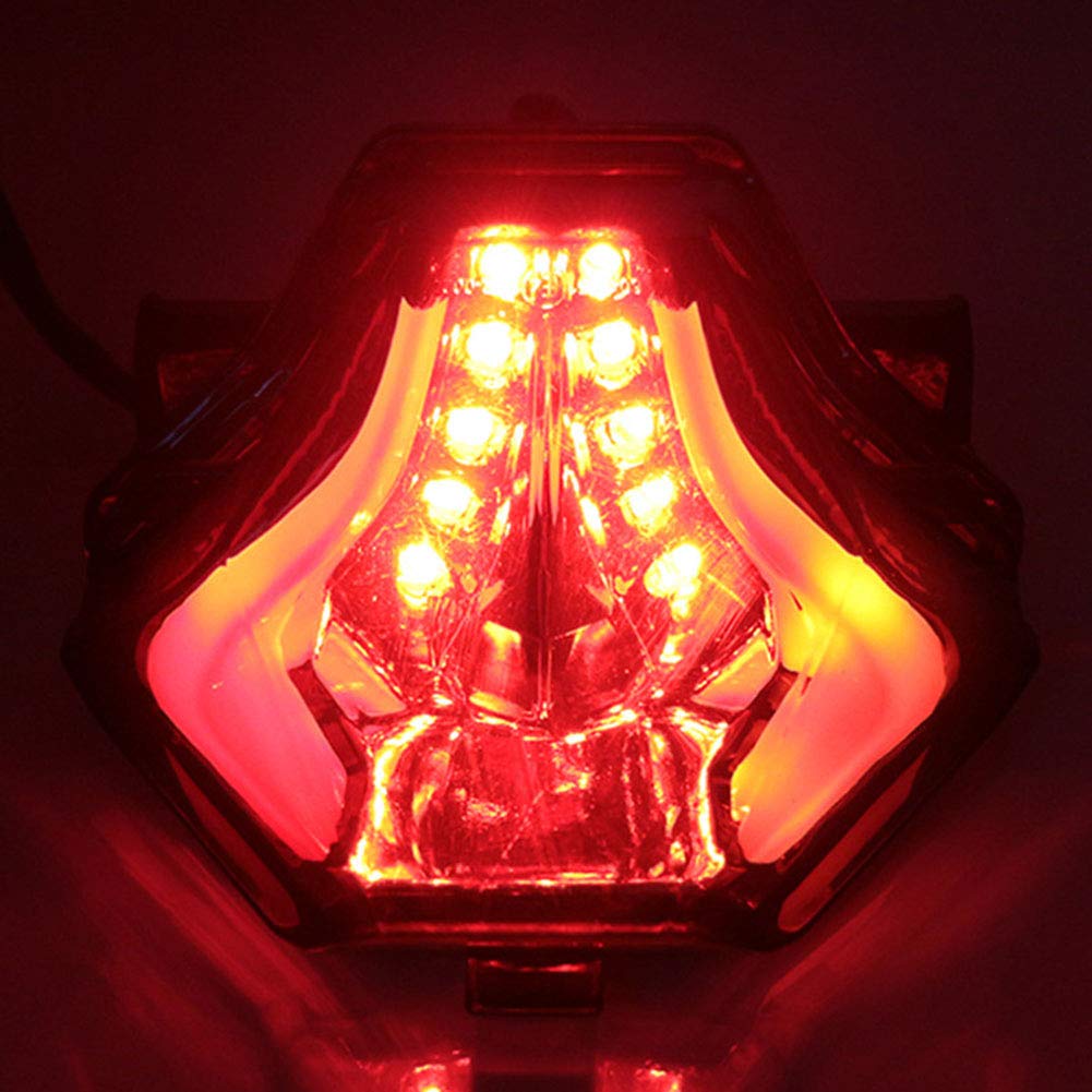 KIMISS LED moto Clignotant Feu arrière pour MT-07 FZ-07 YZF-R3 YZF-R25(Rouge)