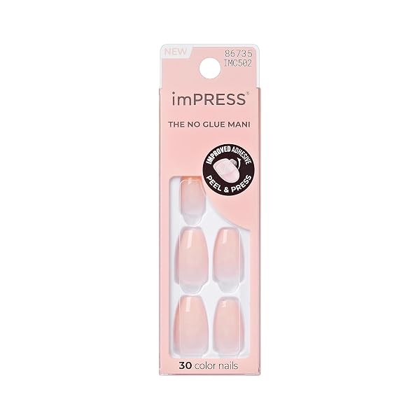 Kiss Impress Color Press-On Manicure Fake Nails, Ready To Wear, Chip Proof, Smudge Proof, No Dry Time, Mini File & More