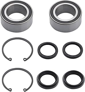 Wheel Bearings Front and Seals Fit for Honda Foreman 400 TRX400FW/ Foreman 450 TRX450 S/ES/FE/FM Foreman 500 Rubicon 500 TRX500/ Rincon 650 TRX650 Rincon 680 TRX680 Replaces #91051-HA7-651 1995-2014