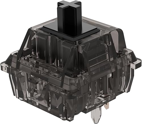 DUROCK Interruptores lineales, 5 pines L7 Lubed Switches V2, interruptores de teclado mecánicos lineales de tinta negra para teclados de bricolaje