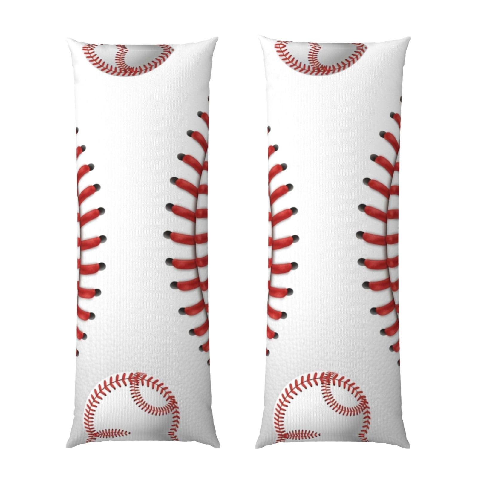 Long Pillow Cover 20x54 Inch, Baseball, Premium Quality Body Pillowcase with Hidden Zipper, Soft Breathable for Men Women Bed Sofa