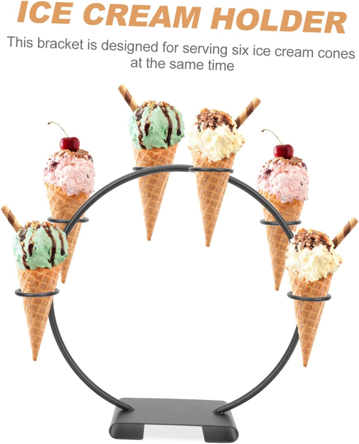 PRETYZOOM Ice Cream Cone Stand Cone Display Stand for Parties Desserts Weddings Stable Smooth Surface for Home Dessert Shops and Events