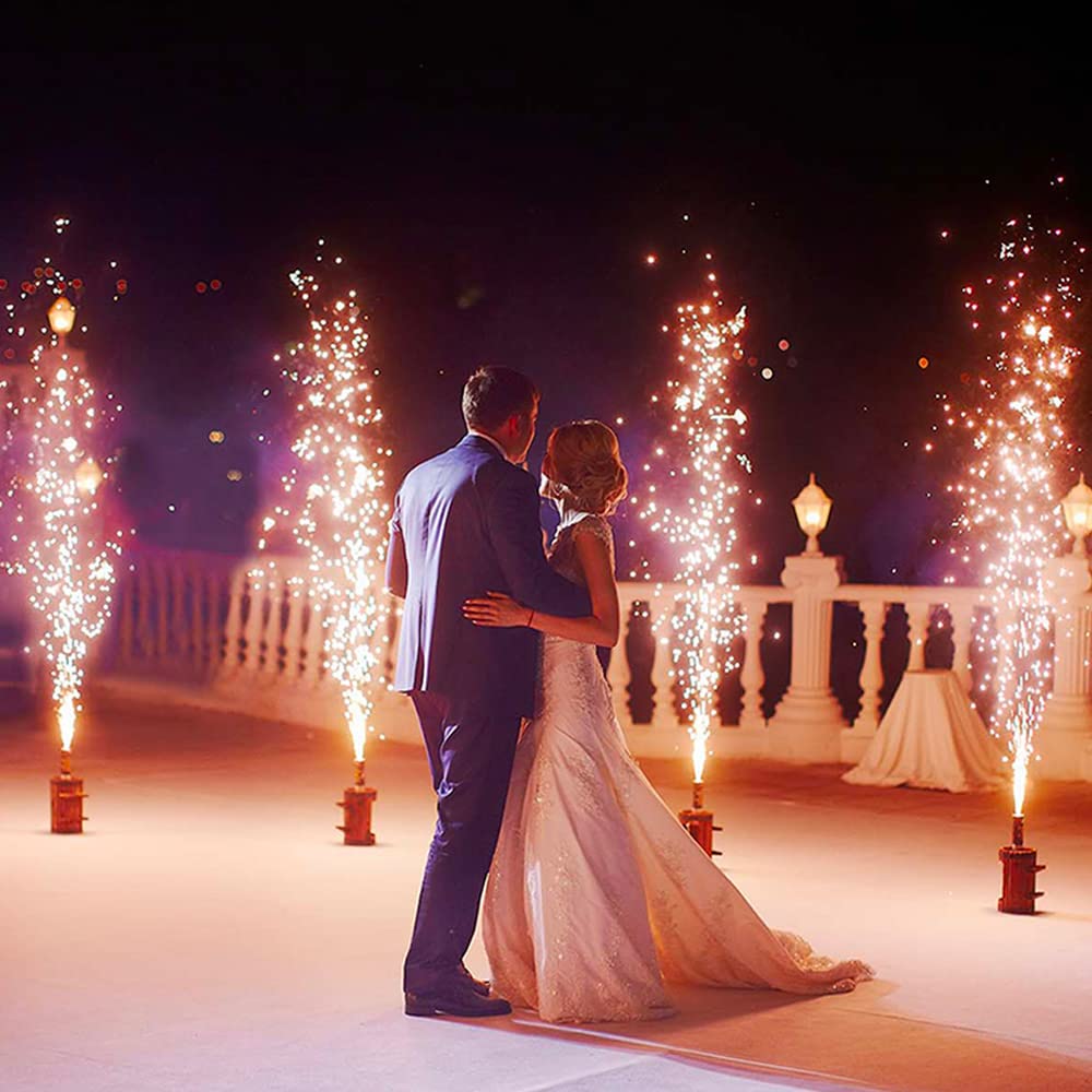 Sparkler per getti di scena 12 basi + 1 telecomando + Flight Case - Sistema di accensione kit 8 stazioni per artificio, getto di scena scintilla luminosa - SPARKLERS CLUB® - CONSEGNA 24/48H