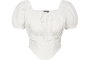 Renaissance Corset Shirt: White Elegance personified