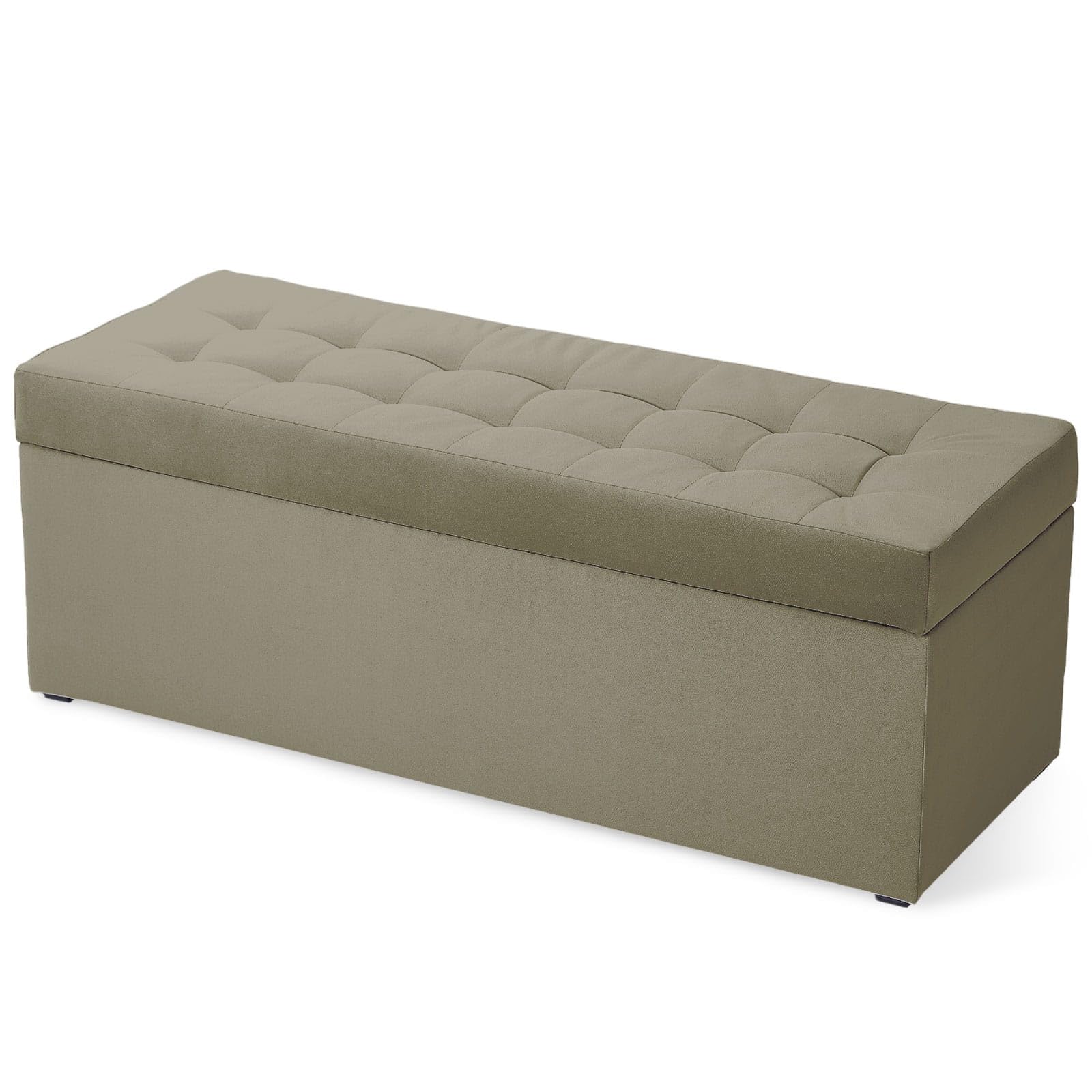 MG Design Upholstered Ottoman Storage Bench with Solid Wood Frame and Lift-Top Storage – 18 x 47 in (45 x 120 cm) – Supports up to 300 kg