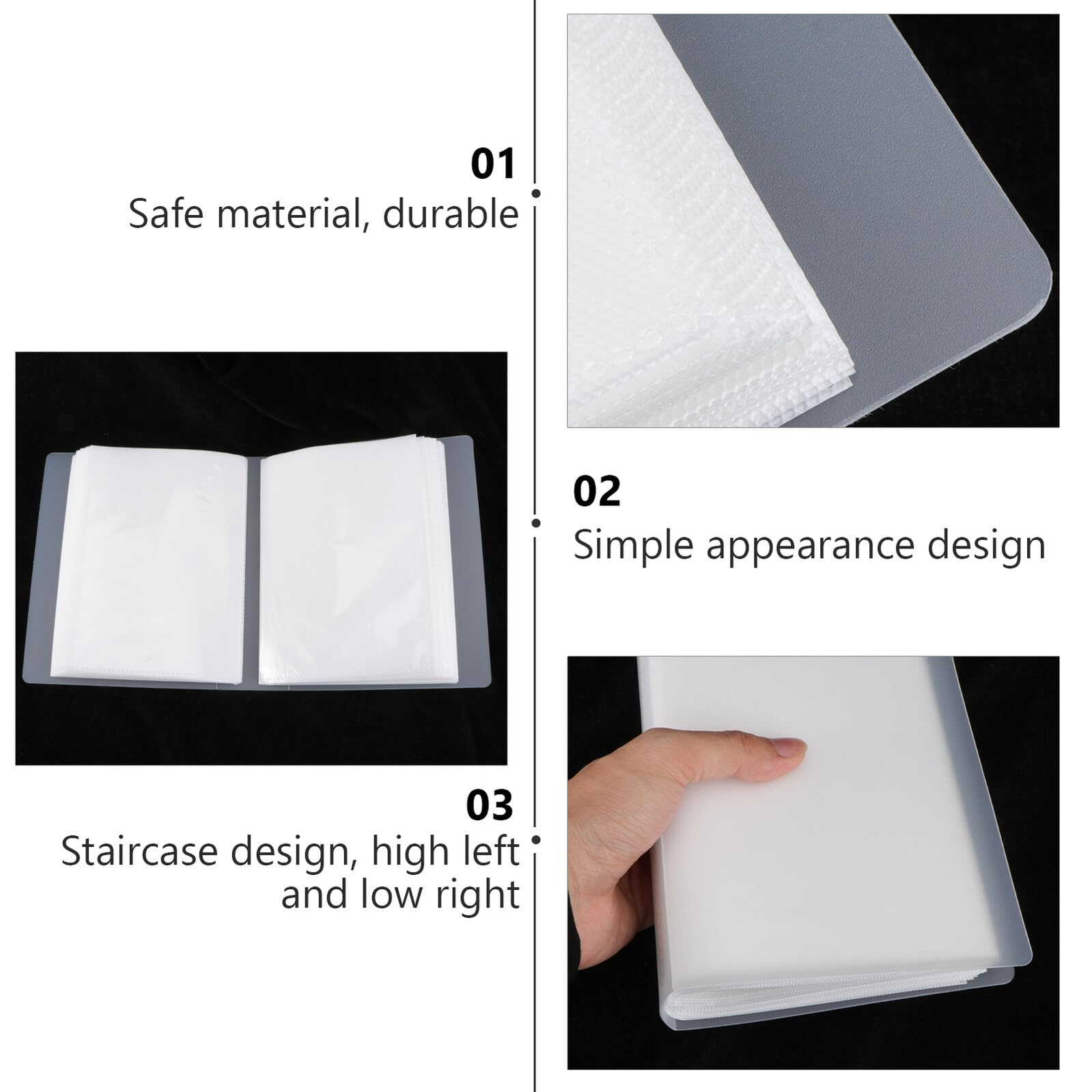 Hemobllo Álbum de Fotos 6 Pulgadas 100 Hojas de Inserción Mate PP Protector para Álbum DIY Libro de Recortes Personalizable para Fotos Familiares Viajes y Recuerdos