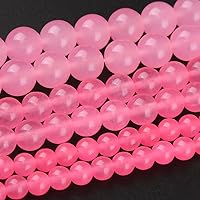 Vista 42 de Cuentas sueltas redondas de gemas naturales, cuentas de cristal de piedra energética para hacer joyas 15" (Cristales de cuarzo de fresa, jades, 6MM)