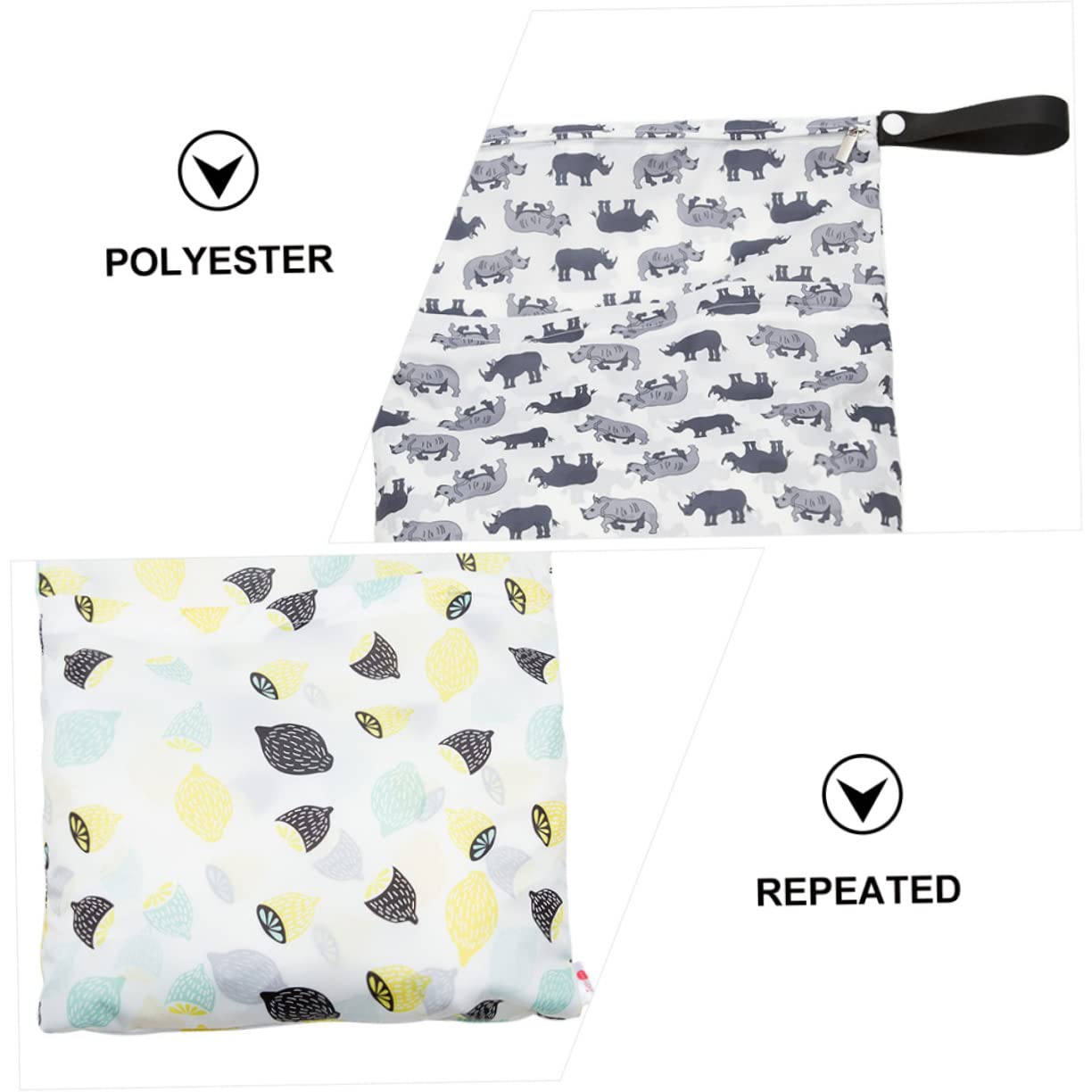 TOYANDONA 6pièces à Couches Étanche Réutilisable De Rangement De Voyage pour Couches Sèches Et Humides Organiseur Pratique avec Accroche pour Poussette Et Utilisation Intérieure