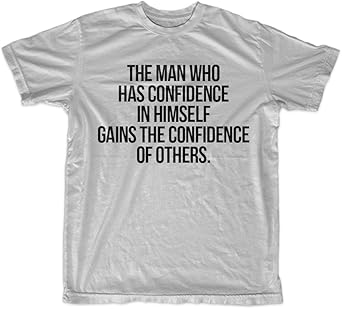The Man Who Has Confidence Hasidic Proverb Citation Homme T Shirt Gris Xx Large Amazon Fr Vetements