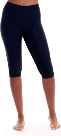 Tummy Control Capri Swim Leggings 