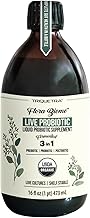 Flora Biome - Live Probiotic, Prebiotic, & Postbiotic – Organic Live-Culture – 10 Probiotic Strains, 18 Fermented Herbs - Complete Gut Health & Microbiome Optimizer (16 oz)