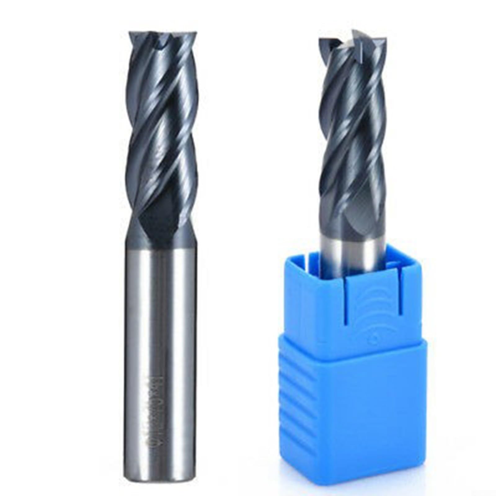 Fresa de vástago de carburo de 12 mm, 4 filos, HRC50, 75 mm, longitud total, revestimiento de nitruro, para fresado CNC de aleación de acero