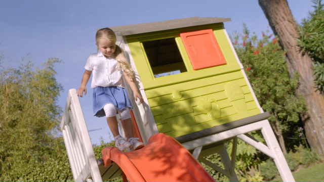 Casetta Palafitta Smoby Life Per Bambini - Gioco Da Esterno Con Scivolo, 98x110x127cm, Dai 2 Anni - Foto 4