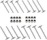 labwork 16pcs 6mm Intake Exhaust Valves + Seals for VW Audi A4 A5 Tiguan Passat 2.0T 06D109611T