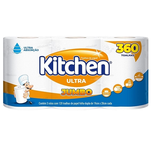 DEKEAN Papel Toalha Kitchen Ultra Jumbo 360 Folhas DEKEAN Papel Toalha Kitchen Ultra Jumbo 360 Folhas