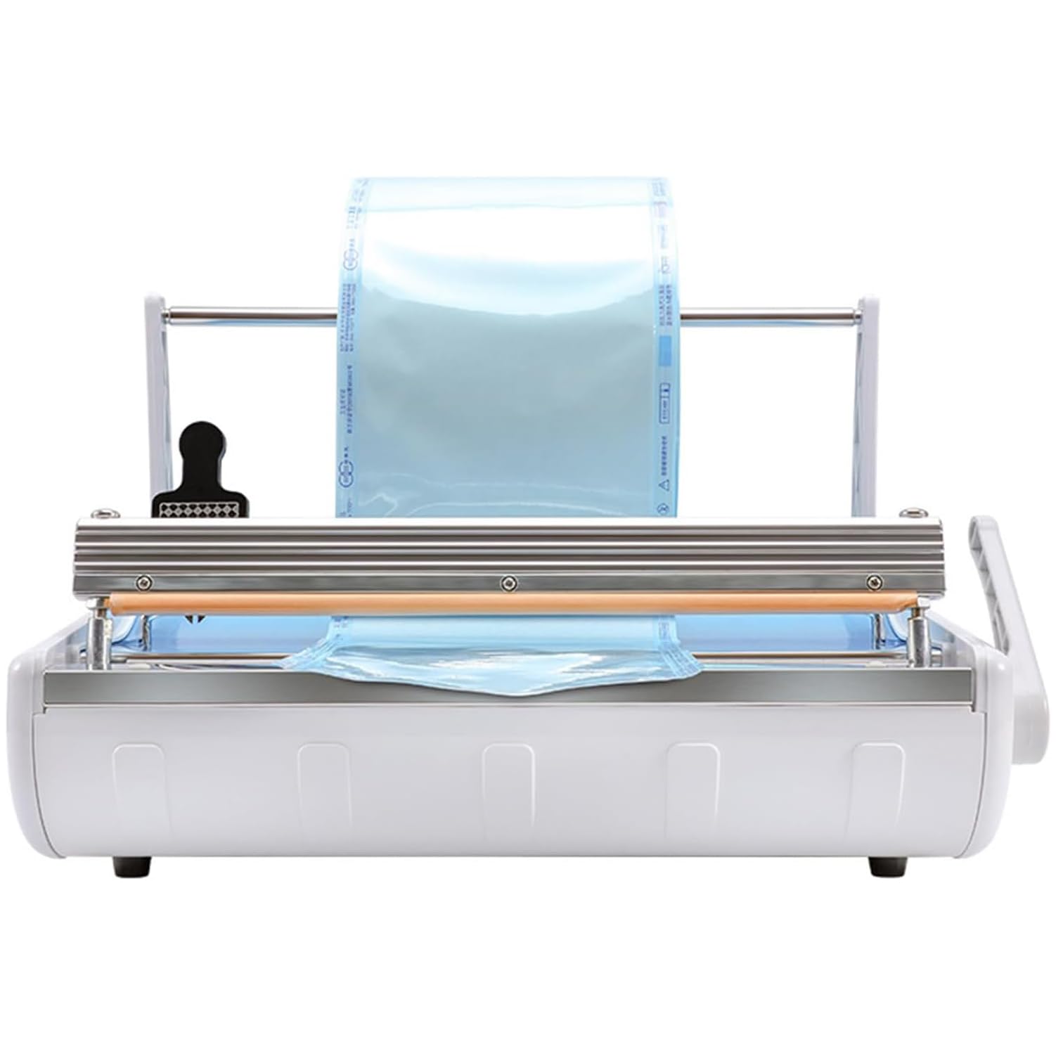 Máquina Selladora de Bolsas de Esterilización, Instrumentos de Envoltura Portátiles de 400W con 1 a 6 Engranajes en el regulador de Temperatura, con una Temperatura máxima de 300℃.